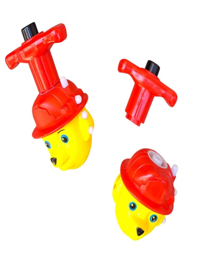 JNiL Spinning Top with Luminous LED Light, Music and Laser Magic Latto Gyro Toys Flashing Plastic Top Toy for Kids Party Birthday Gift (Pack of 2) (Red-Red) - Image 4